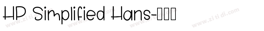 HP Simplified Hans字体转换